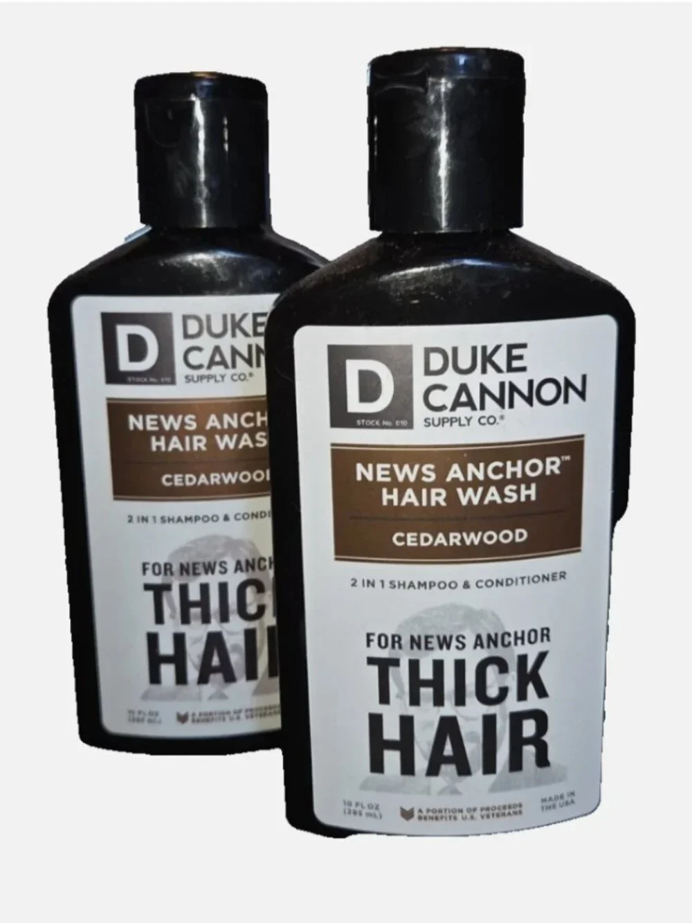 Duke Cannon News Anchor Cedarwood 2-in-1 Shampoo & Conditioner 10 oz 2-Pack New